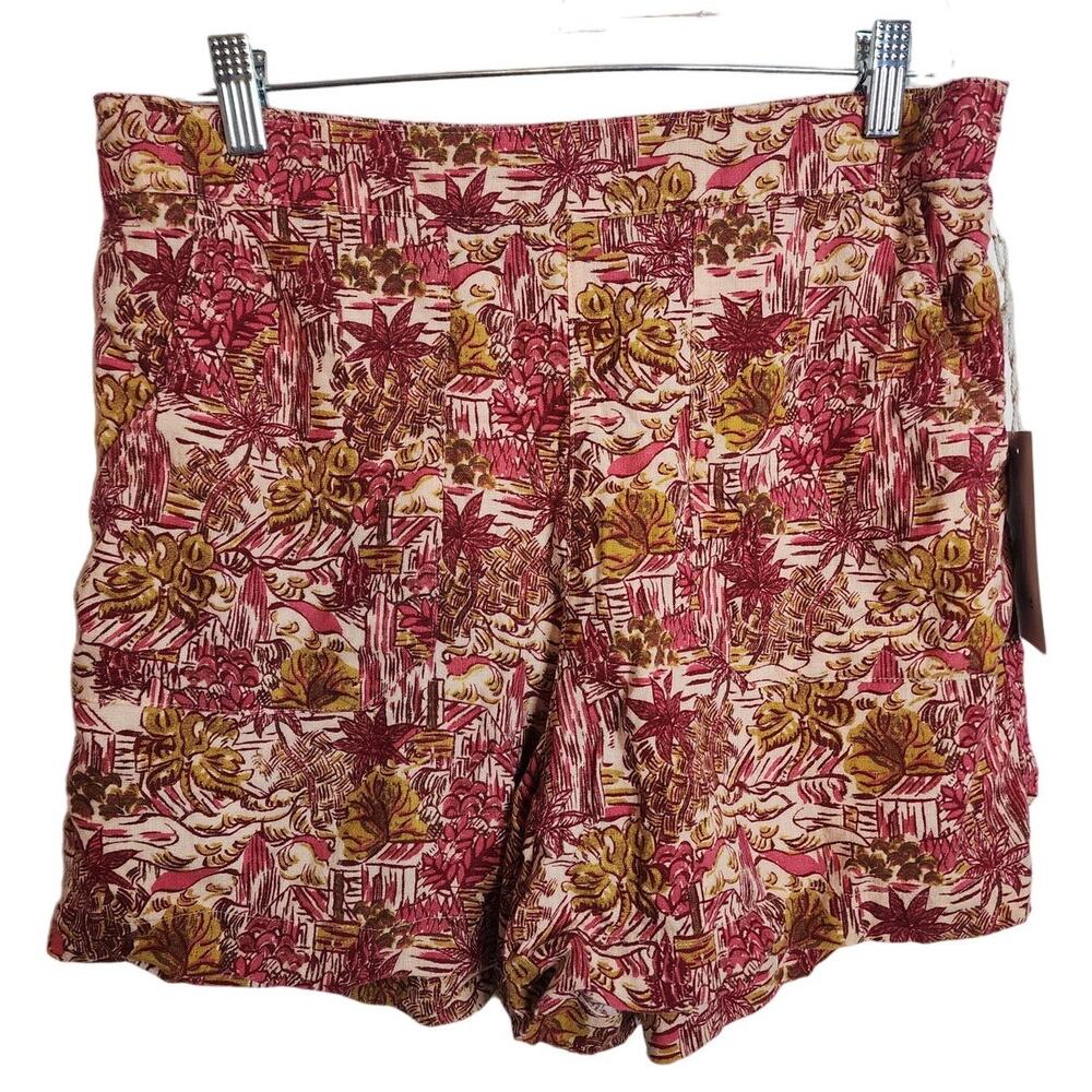 Joie Tropical Print Linen Blend Shorts, NWT, Large